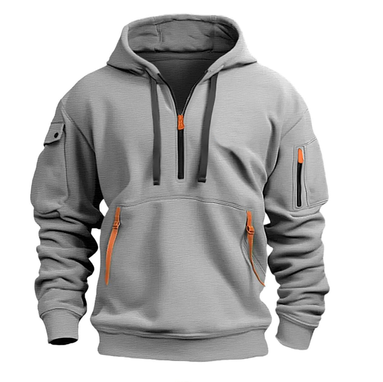 Unisex Dropped Shoulder Pullover Hoodie, Plus Size — pocket detail — Undefyning Lynes (9 of 10)