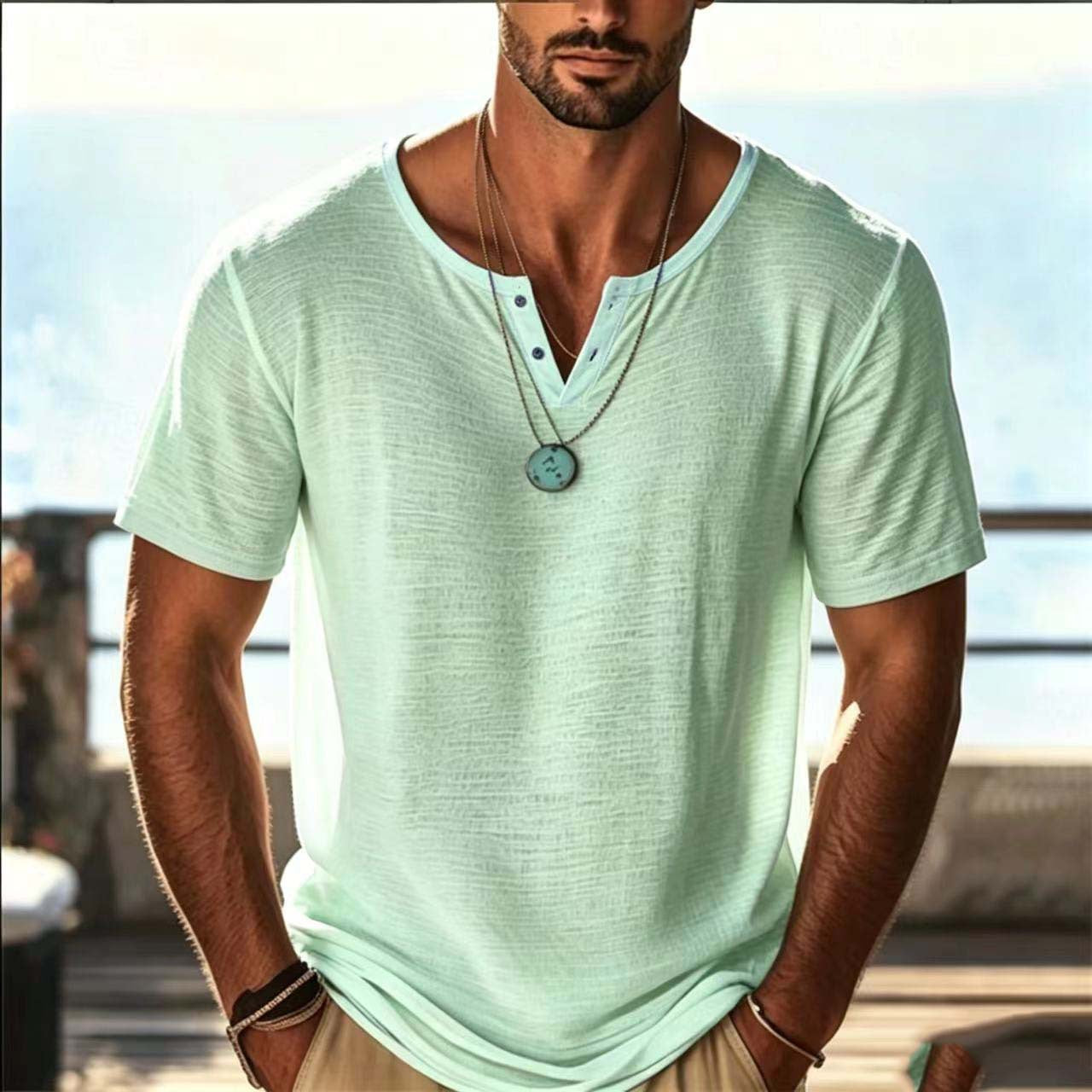 Solid Color Summer Tee - worn on model
