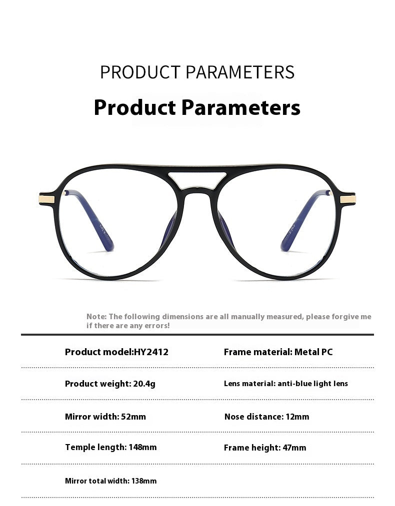 Blue Light Blocking Myopia Glasses — Double Beam Frame for Nearsighted Wear - Undefyning Lynes