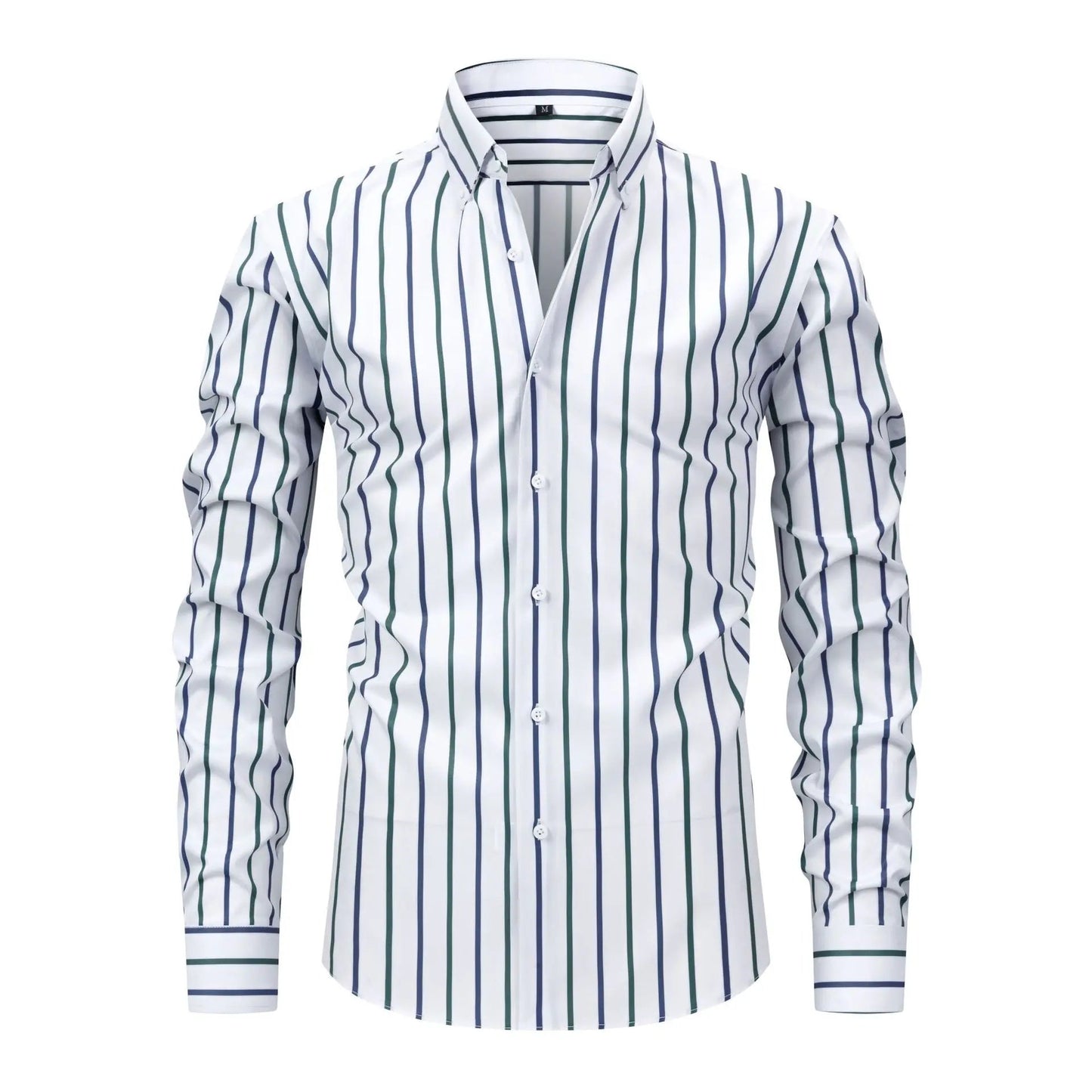 Boardroom Stripe — Men's Long-Sleeve Striped Button-Up Dress Shirt - Undefyning Lynes