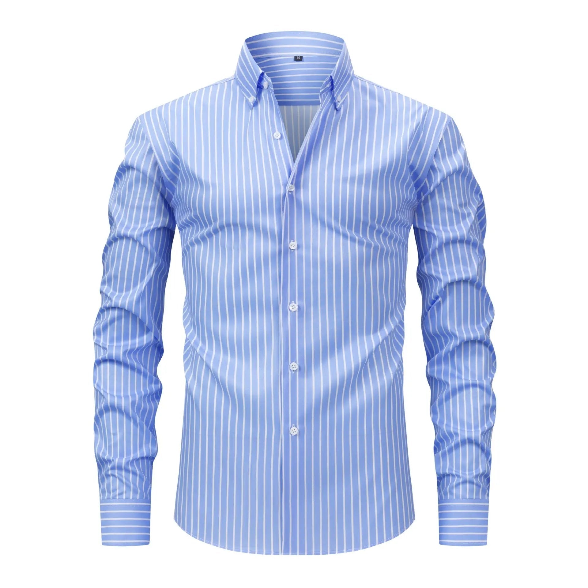 Boardroom Stripe — Men's Long-Sleeve Striped Button-Up Dress Shirt - Undefyning Lynes