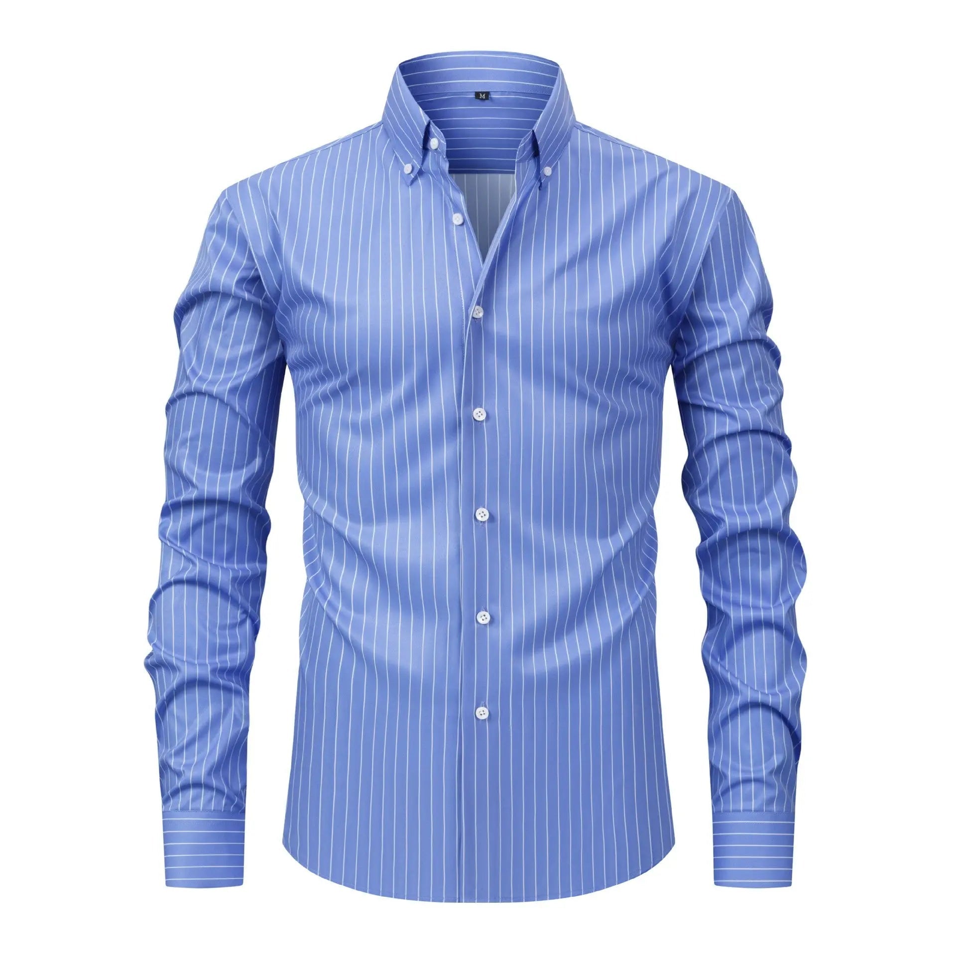 Boardroom Stripe — Men's Long-Sleeve Striped Button-Up Dress Shirt - Undefyning Lynes