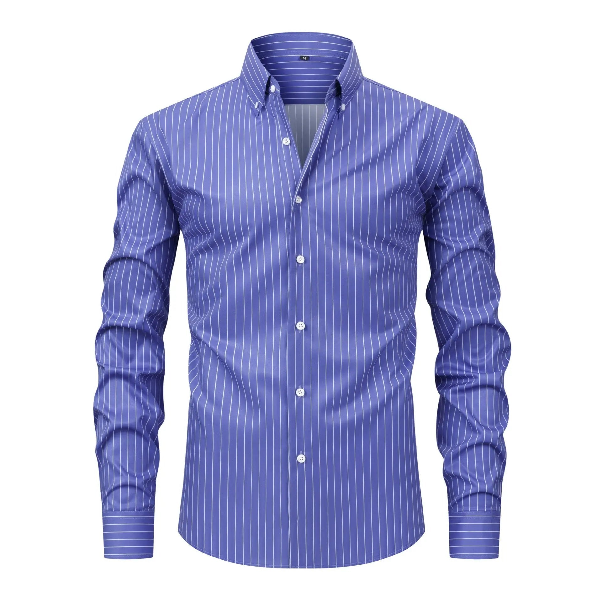 Boardroom Stripe — Men's Long-Sleeve Striped Button-Up Dress Shirt - Undefyning Lynes