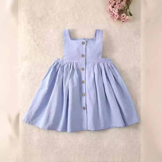 Breathable Pure Cotton Pleated Summer Dress for Girls - Undefyning Lynes