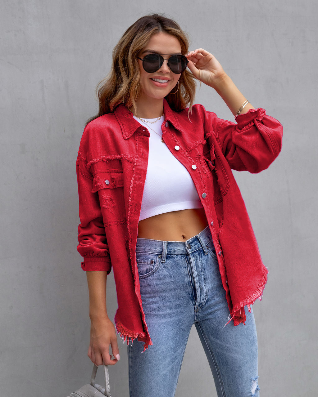 Rustic Ripped Shirt Jacket, view 13