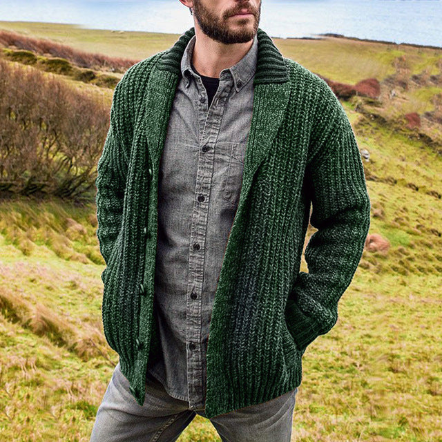 Men's Casual Knit Cardigan Sweater