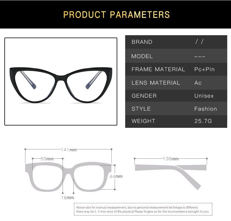 Cat Eye Blue Light Blocking Glasses — Flat Bottom Frame with Feminine Edge - Undefyning Lynes
