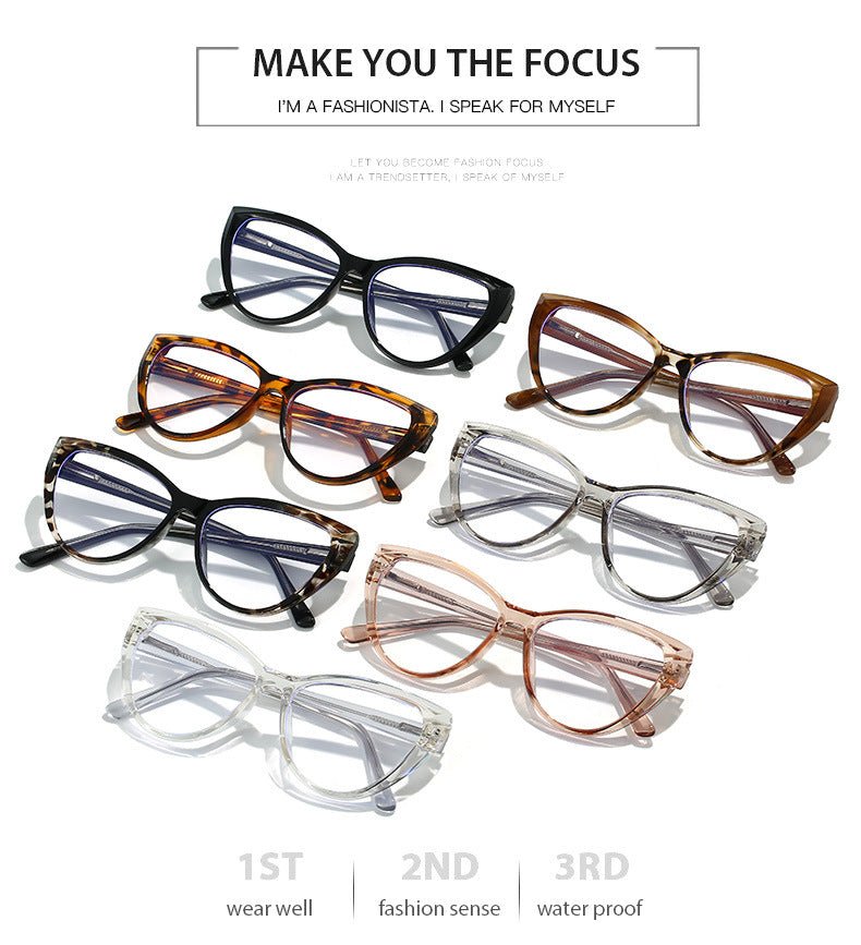 Cat Eye Blue Light Blocking Glasses — Flat Bottom Frame with Feminine Edge - Undefyning Lynes
