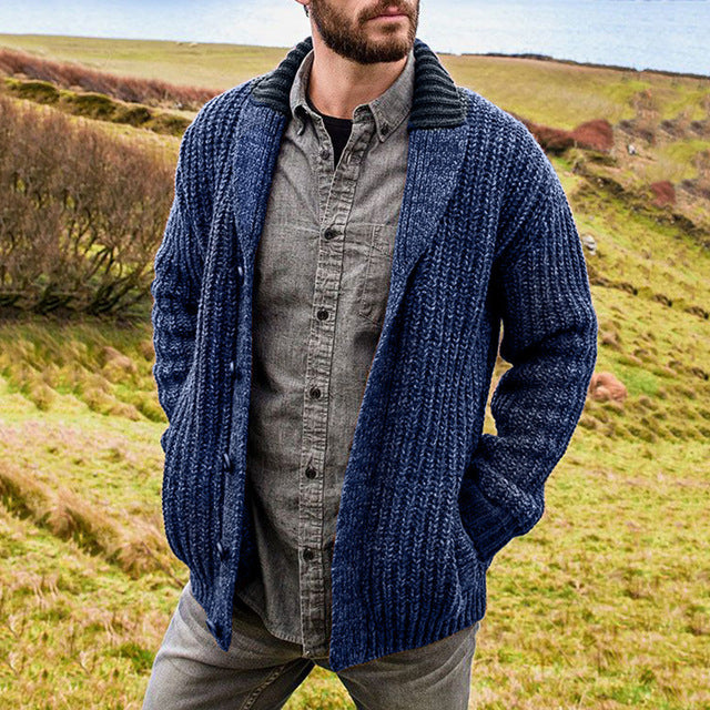 Men's Casual Knit Cardigan Sweater