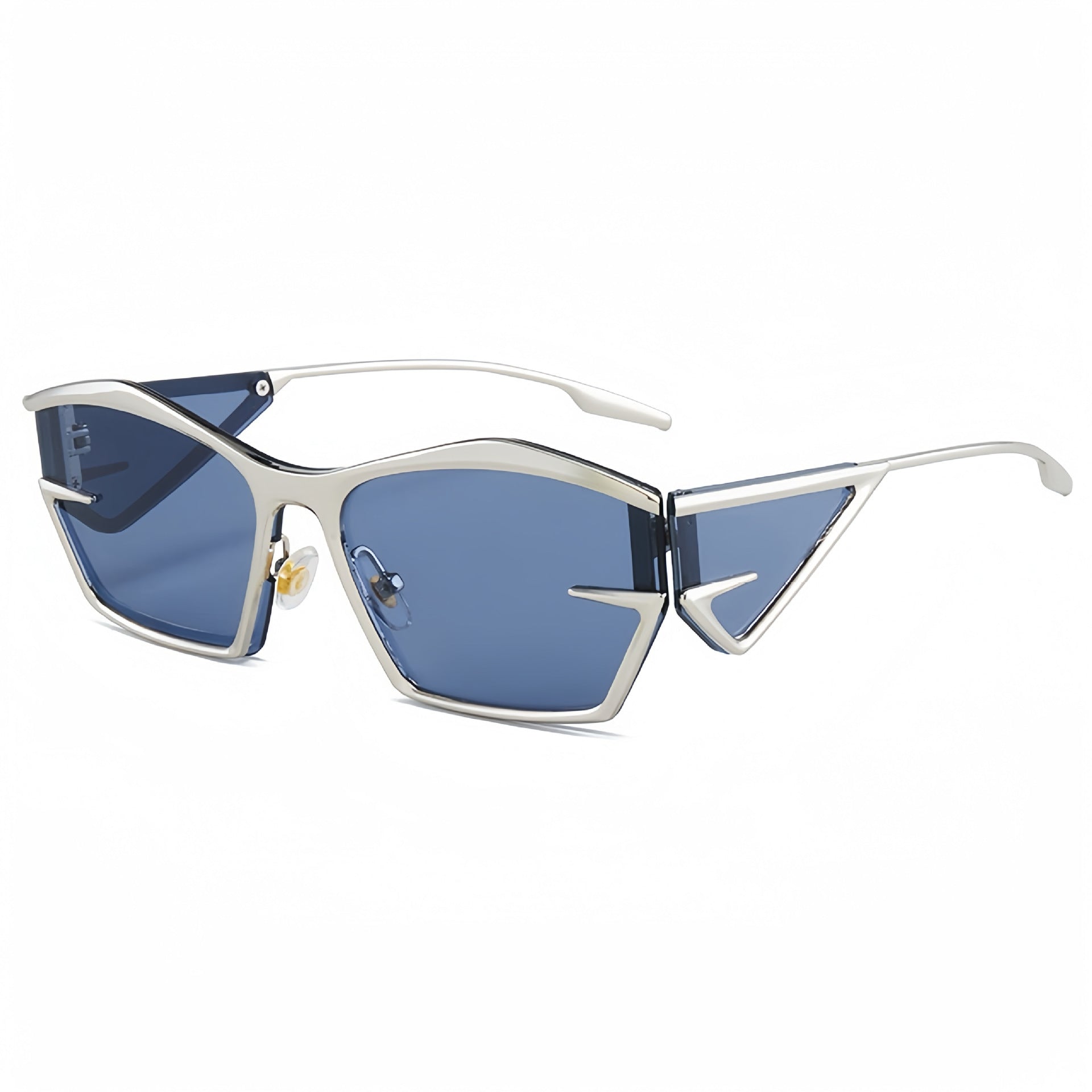 Aurora Tech Sunglasses, gold frame tea lens