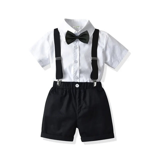 Classic Little Gentleman Suspender Set - Formal Comfort for Special Days - Undefyning Lynes