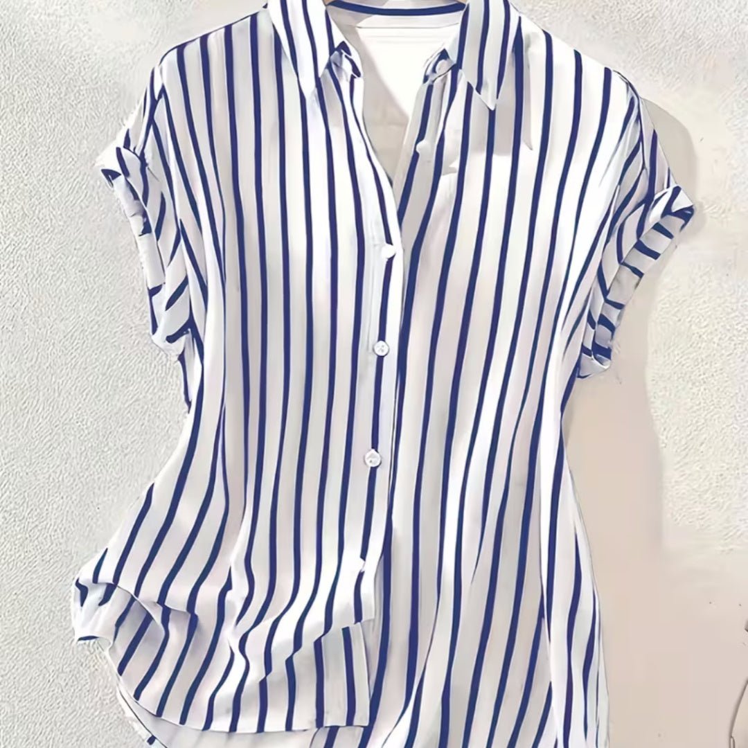 Coastal Bloom Retro Short-Sleeve Button-Down Shirt - Undefyning Lynes