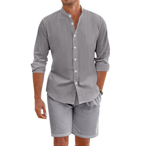 Coastal Breeze Men's Linen Blend Short Set: Effortless Summer Style - Undefyning Lynes