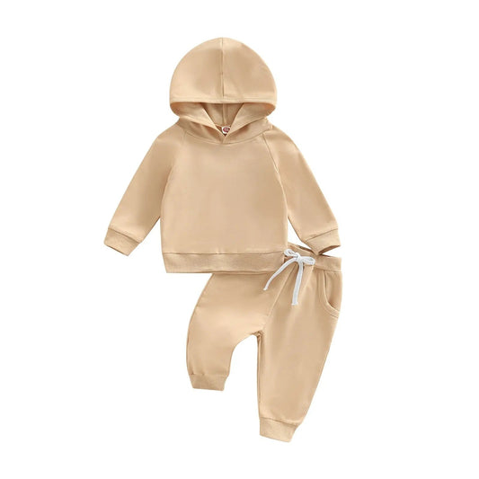 Cozy Cotton Hooded Two-Piece Set for Little Boys - Undefyning Lynes
