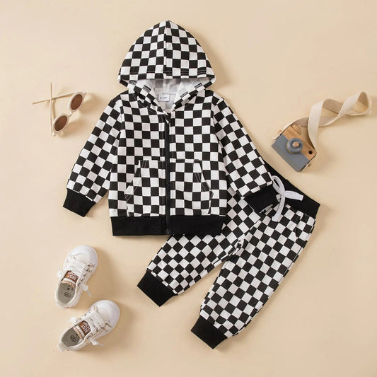 Cozy Cotton Two-Piece Zip-Up Set for Little Adventurers - Undefyning Lynes
