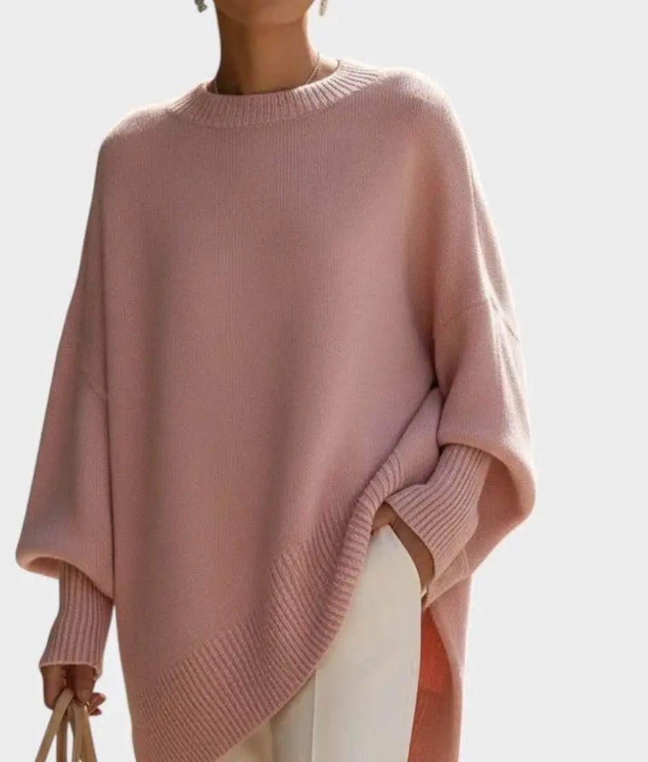 Cozy Oversized Knit Pullover: Effortless Japanese-Inspired Winter Comfort - Undefyning Lynes