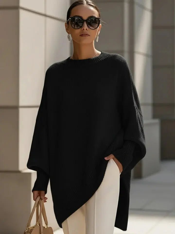 Cozy Oversized Knit Pullover: Effortless Japanese-Inspired Winter Comfort - Undefyning Lynes