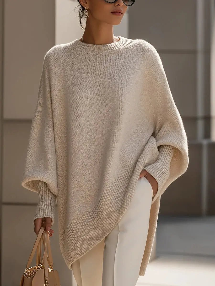 Cozy Oversized Knit Pullover: Effortless Japanese-Inspired Winter Comfort - Undefyning Lynes