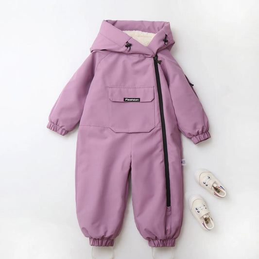 CozyHood All-Weather Baby Jumpsuit - Warm, Waterproof & Windproof One-Piece - Undefyning Lynes