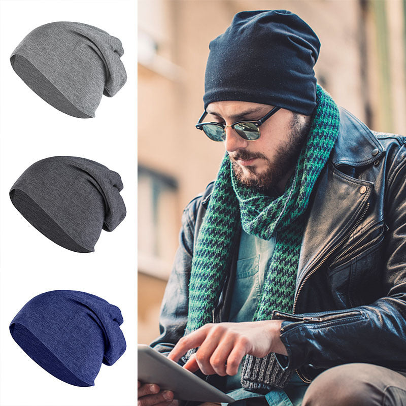 Cotton Rolled-Brim Beanie - front view