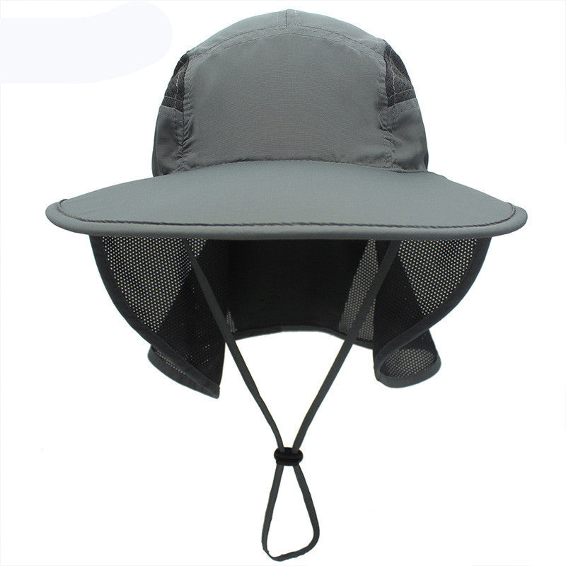 Foldable Fishing Hat with Neck Cape - worn on model