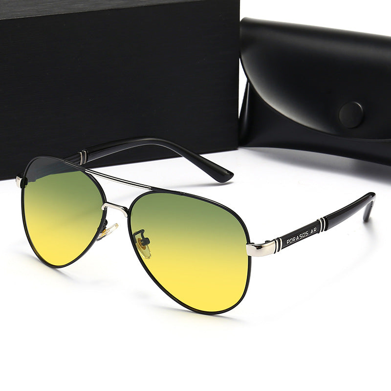 Color-Changing Polarized Sunglasses - worn on model