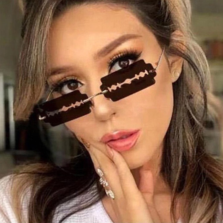 Rimless Metal Sunglasses - front view