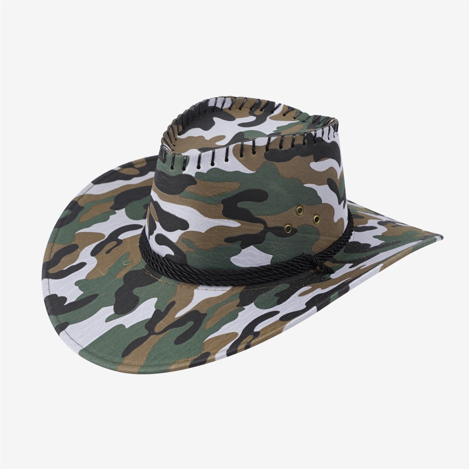 Wide-Brim Western Felt Hat — worn on model
