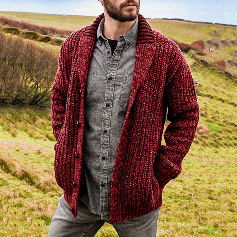 Men's Casual Knit Cardigan Sweater