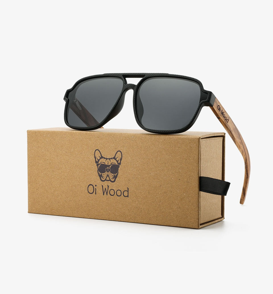 Timber Polarized Sunglasses, wood-grain frame — Undefyning Lynes (1 of 6)