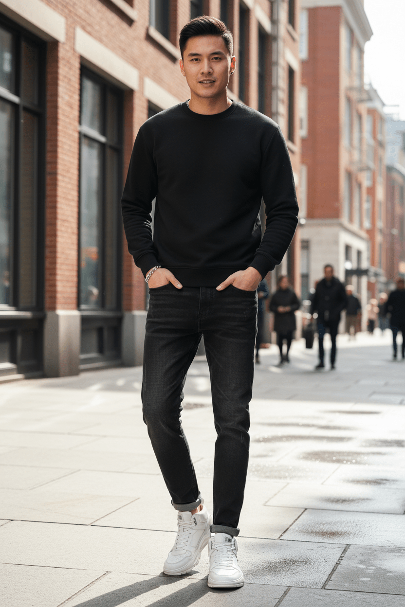 Distressed Straight — Men's Ripped Straight-Leg Denim Jeans - Undefyning Lynes