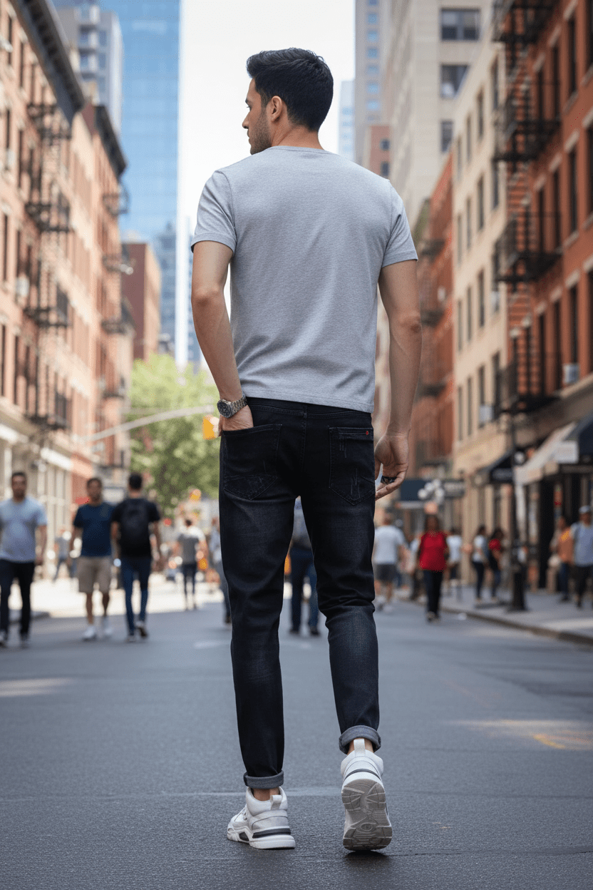 Distressed Straight — Men's Ripped Straight-Leg Denim Jeans - Undefyning Lynes