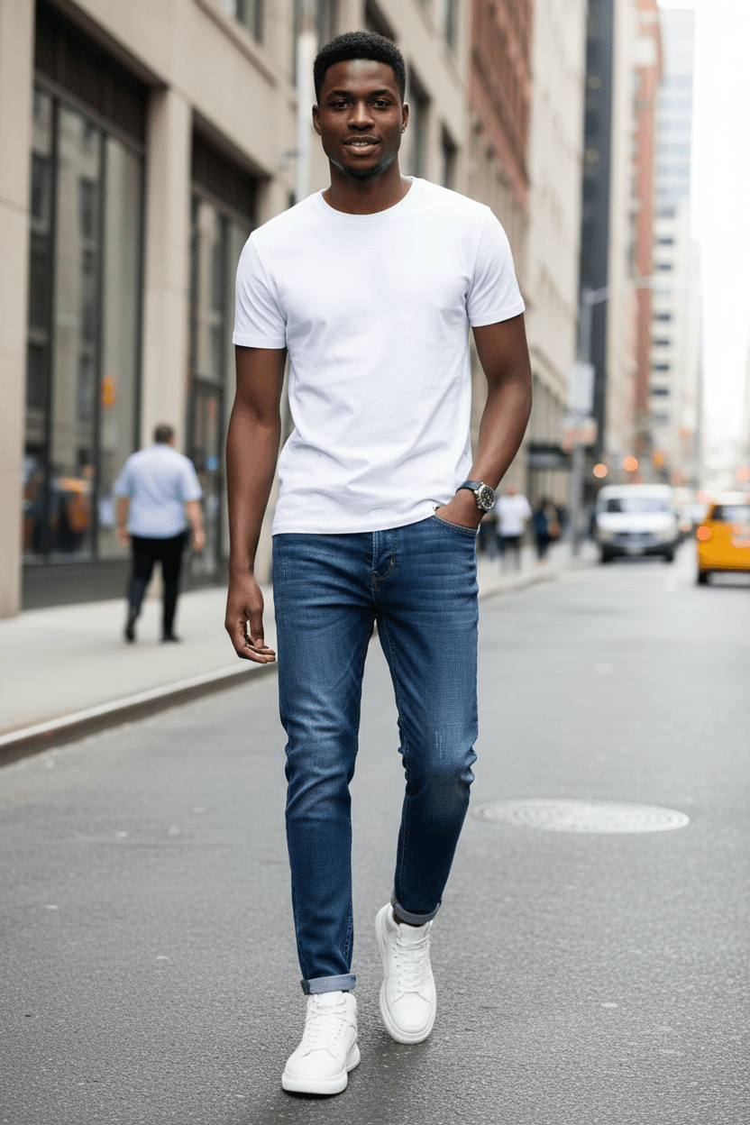 Distressed Straight — Men's Ripped Straight-Leg Denim Jeans - Undefyning Lynes