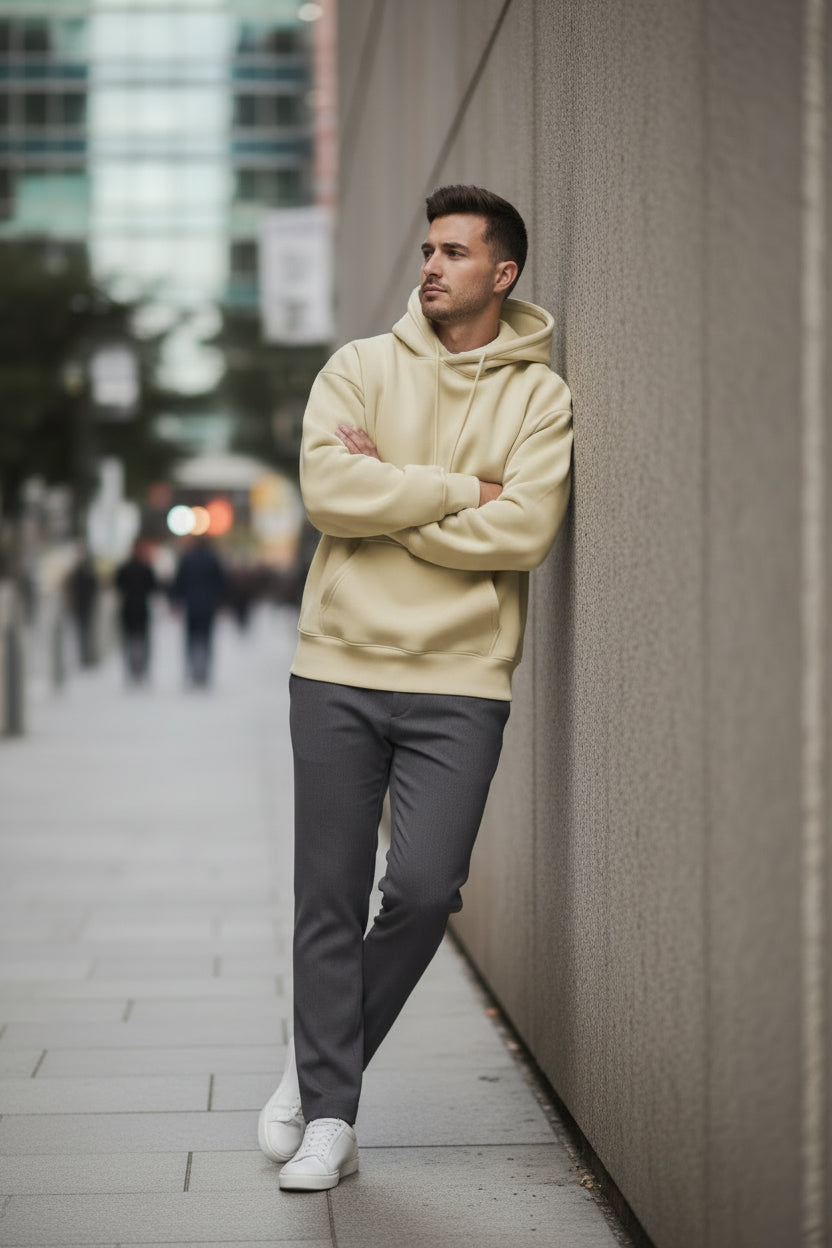 Drop Hoodie — Men's Relaxed Drop-Shoulder Pullover - Undefyning Lynes