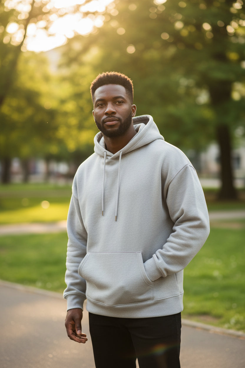 Drop Hoodie — Men's Relaxed Drop-Shoulder Pullover - Undefyning Lynes