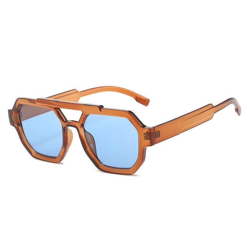 Double-Beam Pilot Sunglasses - infinity hardware detail
