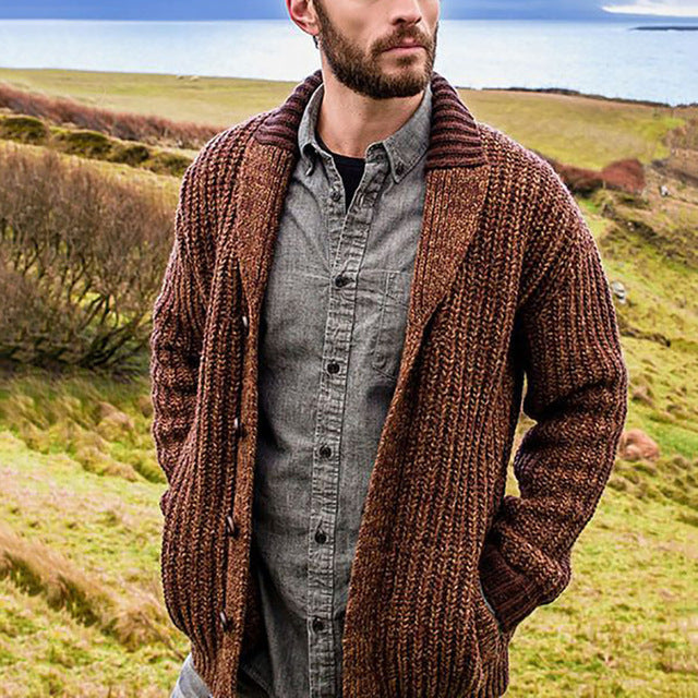 Men's Casual Knit Cardigan Sweater