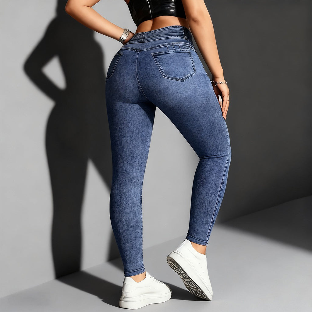 Denim Illusion Jeggings — worn, styled view — Undefyning Lynes (5 of 5)