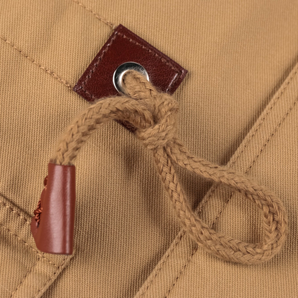 Zip-Up Winter Coat with Detachable Hood — back view