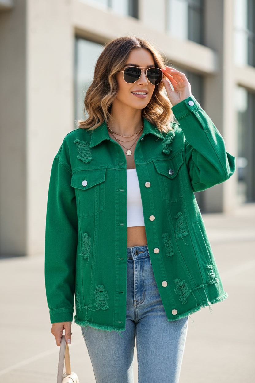 Rustic Ripped Shirt Jacket - view 5