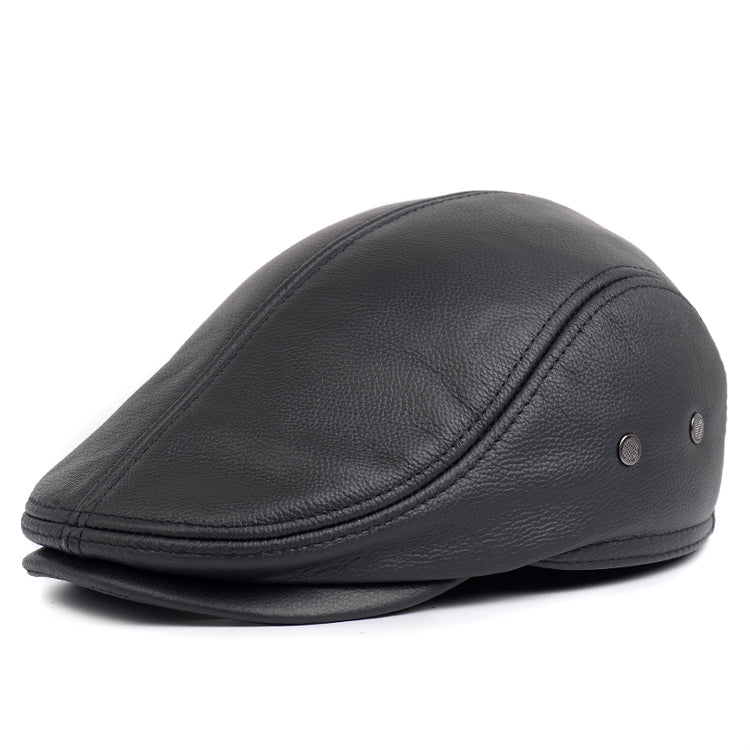 Full-Grain Leather Ball Cap - leather texture close-up