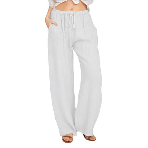 Effortless Comfort Drawstring Linen-Blend Joggers | Everyday Summer Essential - Undefyning Lynes