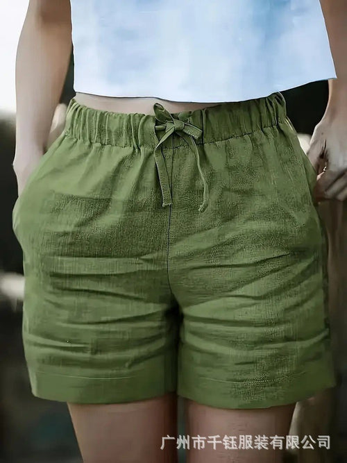 Effortless High-Waist Drawstring Shorts – Women's Lightweight Casual Summer Shorts - Undefyning Lynes