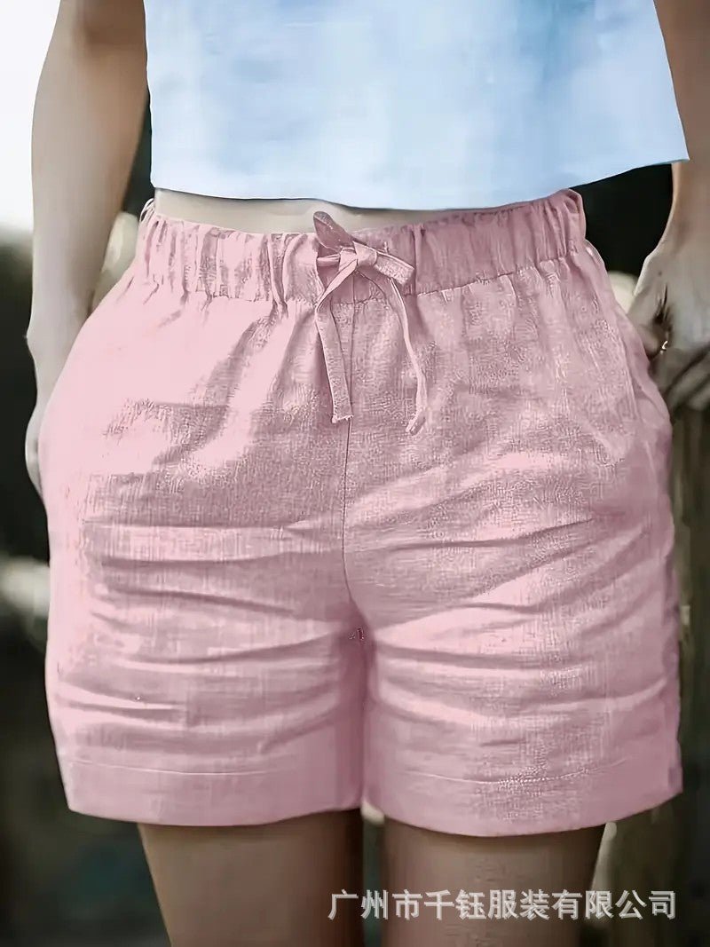 Effortless High-Waist Drawstring Shorts – Women's Lightweight Casual Summer Shorts - Undefyning Lynes
