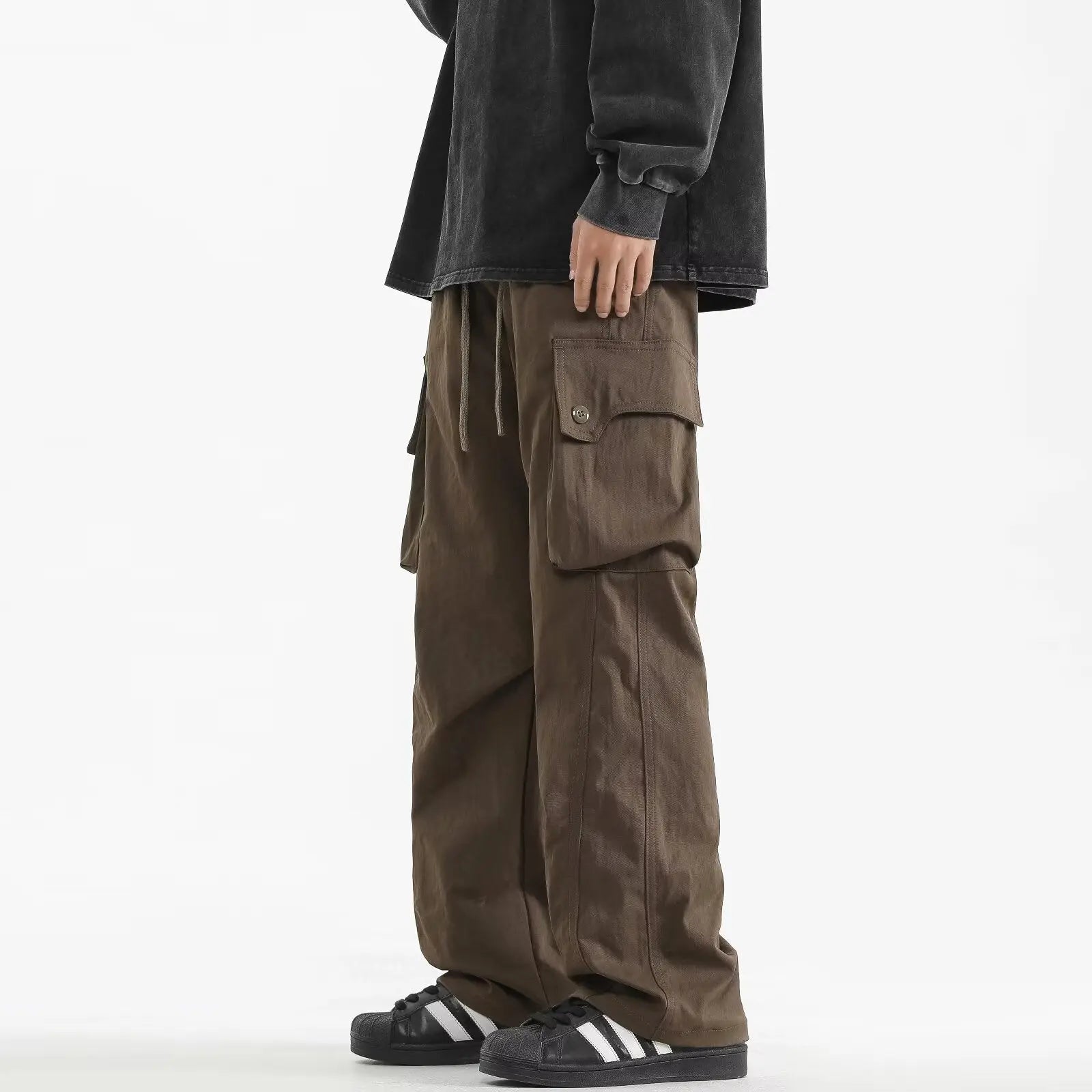 Effortless Summer Comfort: Men's Relaxed-Fit Cargo Work Trousers - Undefyning Lynes