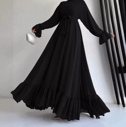 Elegance Flow High-Waisted Bell Sleeve Maxi Dress – Women's Formal & Evening Dress - Undefyning Lynes