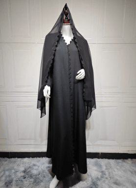 Elegant Maxi Cardigan & Matching Headscarf Set - Undefyning Lynes