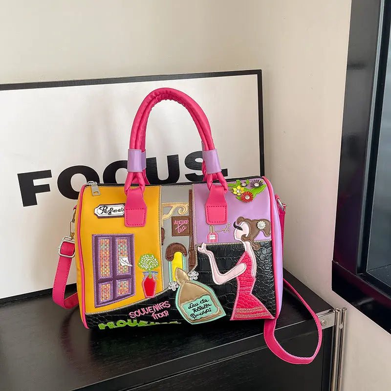 Embroidered Boston Travel Bag: Spacious Luxury for Your Weekend Getaways - Undefyning Lynes