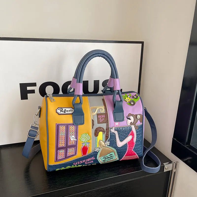 Embroidered Boston Travel Bag: Spacious Luxury for Your Weekend Getaways - Undefyning Lynes