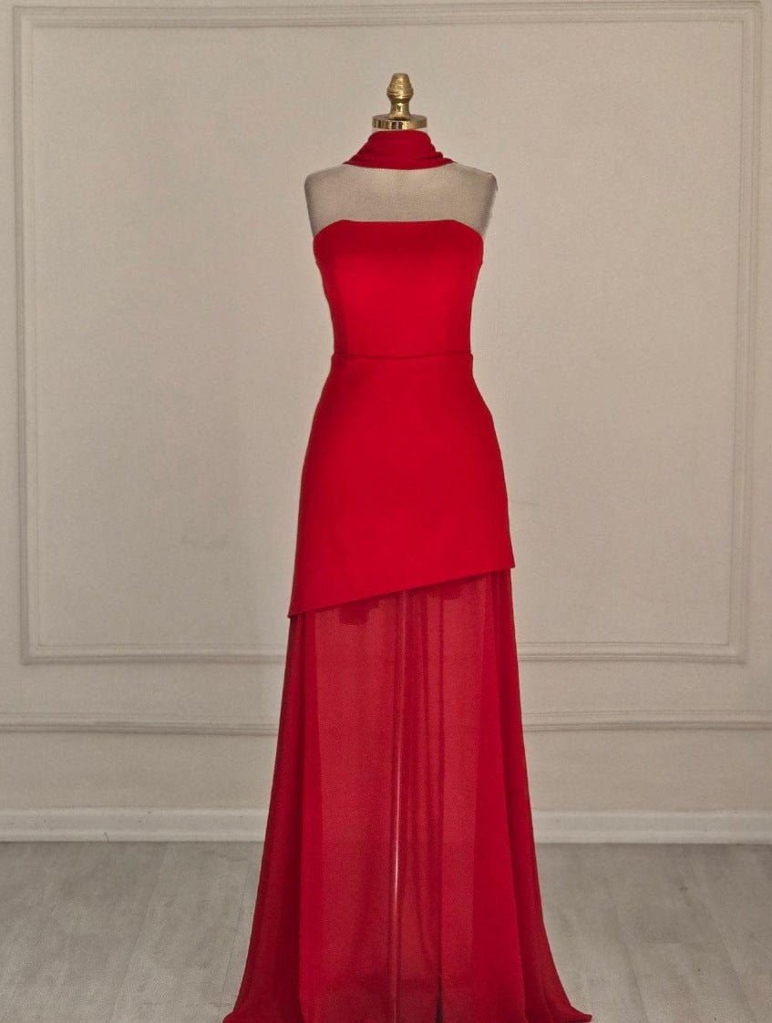 Ethereal Flutter-Tie A-Line Chiffon Maxi Dress – Women's Romantic Occasion Dress - Undefyning Lynes